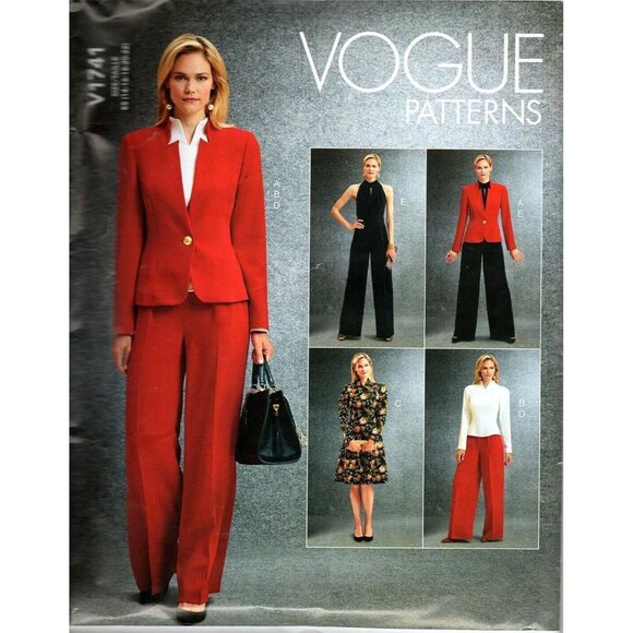 Vogue V1741 Misses 14 to 22 Jacket, Pants, Dress, Top, Jumpsuit Sewing Pattern - Picture 1 of 2